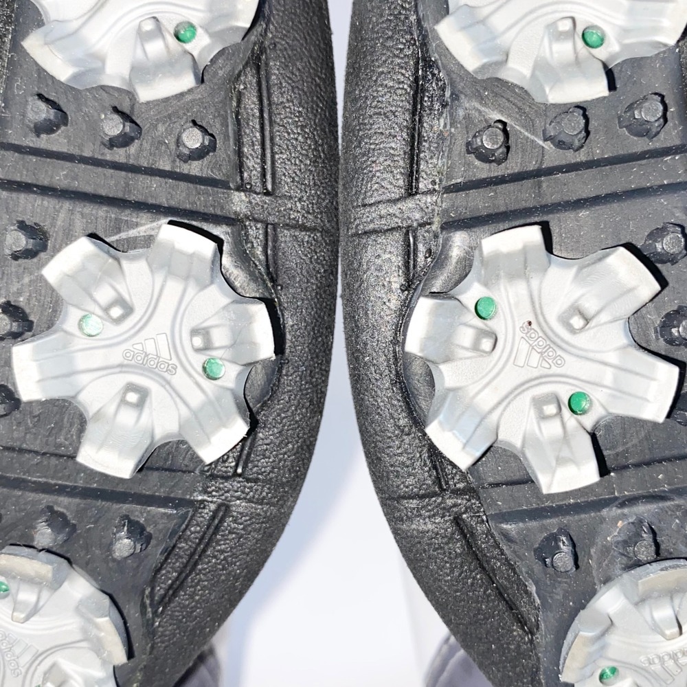 Adidas Slip On Golf Shoes White Grey Cleated Leather 679281‎ Womens Size 6 - Picture 11 of 14
